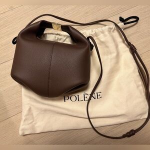 Poléne Béri Edition Textured Sandalwood Leather Crossbody Bag
